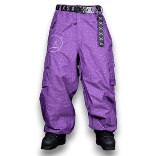 Slacker Baggy Snow Pant 2.0: Purple Dot