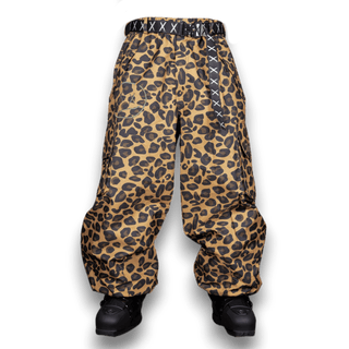 Slacker Baggy Snow Pant 2.0: Yellow Cheetah