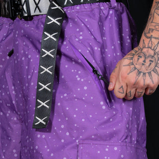Slacker Baggy Snow Pant 2.0: Purple Dot