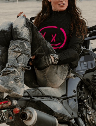 Menace Moto/MTB Jersey 2.0: Black/Pink