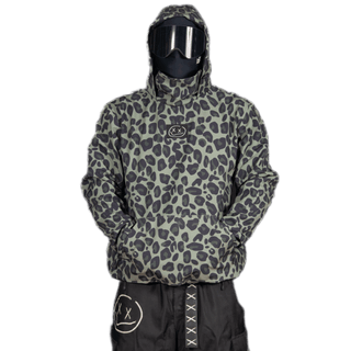 Slacker Snow Jacket: Green Cheetah