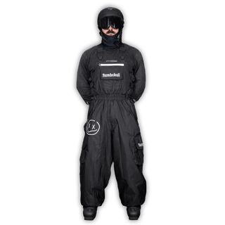 Slacker Baggy Snow Bib: Black