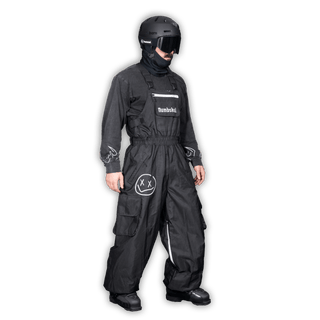 Slacker Baggy Snow Bib: Black