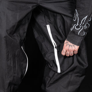 Slacker Baggy Snow Bib: Black