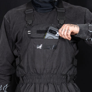 Slacker Baggy Snow Bib: Black
