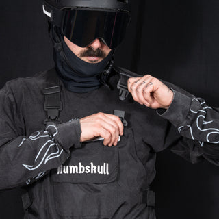 Slacker Baggy Snow Bib: Black