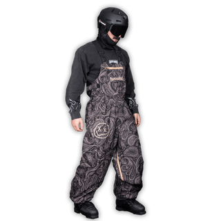 Slacker Baggy Snow Bib: Paisley