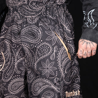 Slacker Baggy Snow Bib: Paisley