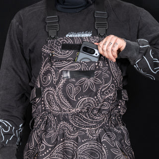 Slacker Baggy Snow Bib: Paisley