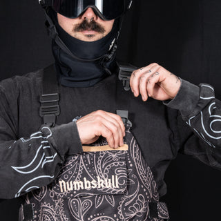 Slacker Baggy Snow Bib: Paisley