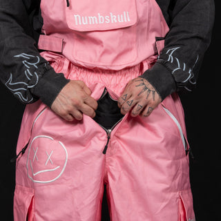 Slacker Baggy Snow Bib: Pink