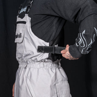 Slacker Baggy Snow Bib: Grey
