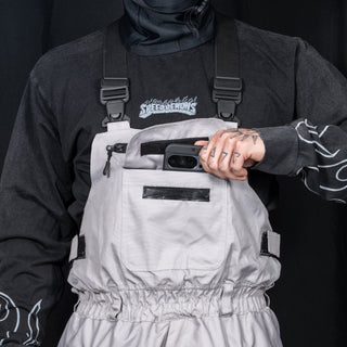 Slacker Baggy Snow Bib: Grey