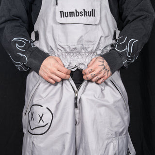 Slacker Baggy Snow Bib: Grey