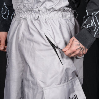 Slacker Baggy Snow Bib: Grey
