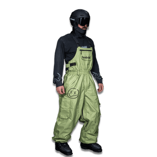 Slacker Baggy Snow Bib: Keylime