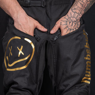 Menace Moto Pant 2.0: Black/Gold