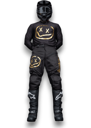 Menace Moto Pant 2.0: Black/Gold