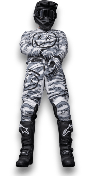 Menace Moto Pant 2.0: White Tiger