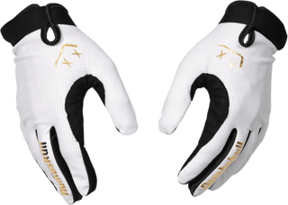 Menace Moto/MTB Gloves 2.0: White/Gold