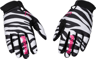 Menace Moto/MTB Gloves 2.0: Zebra