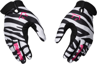 Menace Moto/MTB Gloves 2.0: Zebra