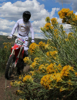 Menace Moto/MTB Jersey 2.0: White/Gold