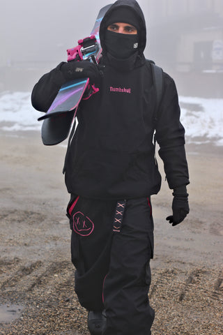 Slacker Snow Pant 3.0: Black/Pink