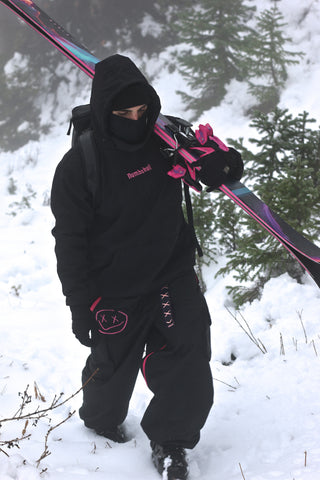 Slacker Snow Jacket: Black/Pink