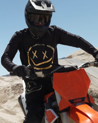 Menace Moto/MTB Jersey 2.0: Black/Gold