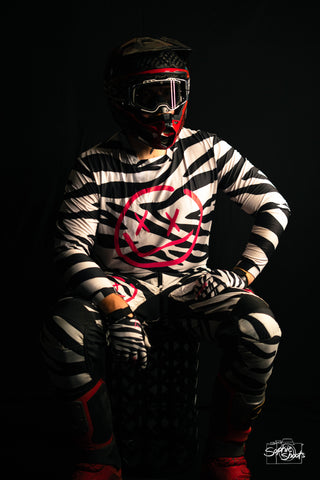Menace Moto/MTB Jersey 2.0: Zebra