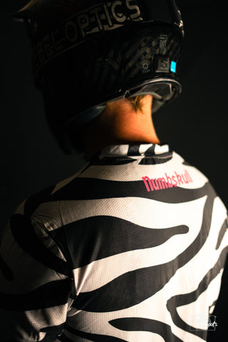 Menace Moto/MTB Jersey 2.0: Zebra