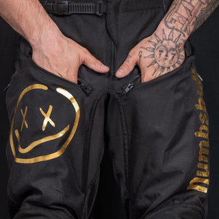 Menace Moto Pant 2.0: Black/Gold - Numbskull