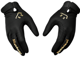 Menace Moto/MTB Gloves 2.0: Black/Gold - Numbskull