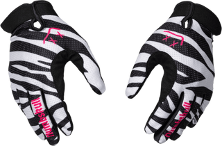 Menace Moto/MTB Gloves 2.0: Zebra - Numbskull