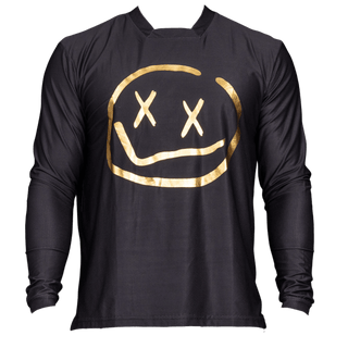 Menace Moto/MTB Jersey 2.0: Black/Gold - Numbskull