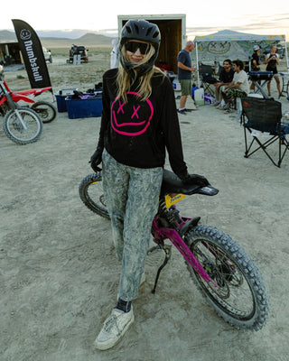 Menace Moto/MTB Jersey 2.0: Black/Pink - Numbskull