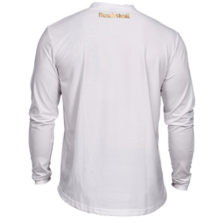 Menace Moto/MTB Jersey 2.0: White/Gold - Numbskull
