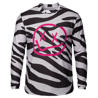 Menace Moto/MTB Jersey 2.0: Zebra - Numbskull